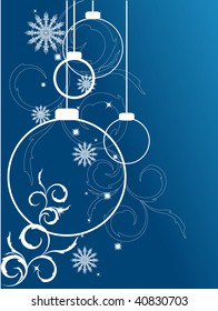 abstract vector Christmas background in blue color