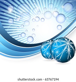 abstract vector Christmas background in blue color. Eps10