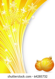 abstract vector Christmas background in gold colors