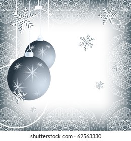 abstract vector Christmas background over seamless ornament