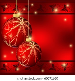 abstract vector Christmas background in red colors. Eps10
