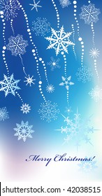 Abstract vector Christmas background with snowflakes