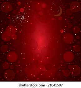 abstract vector christmas background with stars and ornaments