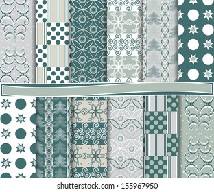abstract vector Christmas set of paper for scrapbook