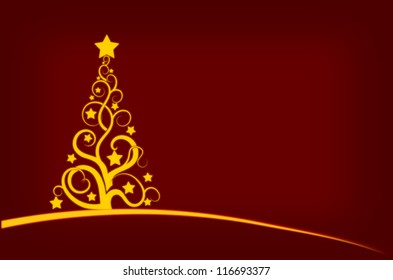 abstract vector  christmas tree