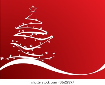 abstract vector Christmas tree background
