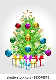 Abstract Vector Christmas Tree Vector Illustration 