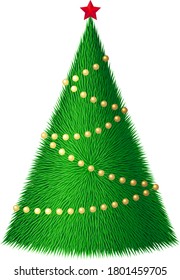 Abstract vector Christmas tree. RGB. Global colors
