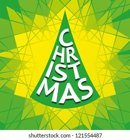 abstract vector Christmas tree with text