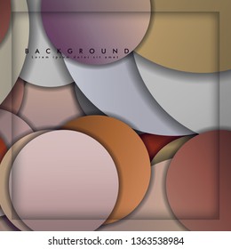 abstract vector circle background with color stone and brick gradient and shadow