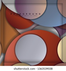abstract vector circle background with color stone and brick gradient and shadow