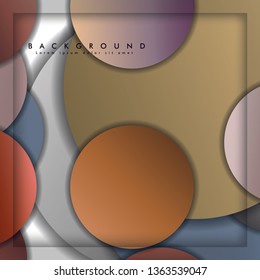 abstract vector circle background with color stone and brick gradient and shadow