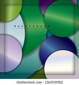 abstract vector circle background with color gems and jewels gradient and shadow