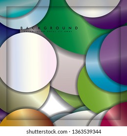 abstract vector circle background with color gems and jewels gradient and shadow