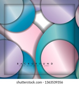 abstract vector circle background with color gems and jewels gradient and shadow