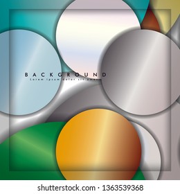 abstract vector circle background with color gems and jewels gradient and shadow