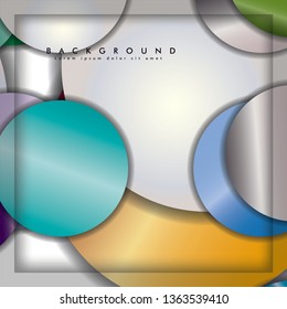 abstract vector circle background with color gems and jewels gradient and shadow
