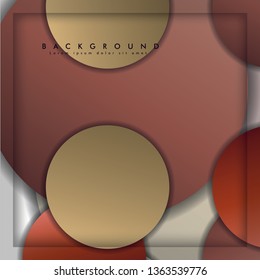 abstract vector circle background with color stone and brick gradient and shadow