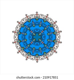 Abstract vector circle background. Lace pattern design.