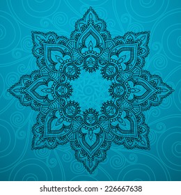 Abstract vector circle background. Lace pattern design