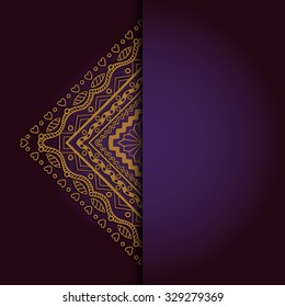 Abstract vector circle floral ornament. Lace pattern design. Vintage ornament on background. Vector Illustration