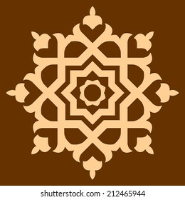 Abstract vector circle floral ornamental border 