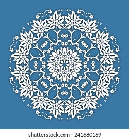 Borde ornamental floral del círculo vector abstracto. Marco de borde ornamental vectorial. Se puede usar para banner, diseño web, tarjetas de boda y otros