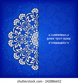 Abstract vector circle floral ornamental border. Vector ornamental border frame. Can be used for banner, web design, wedding cards and others