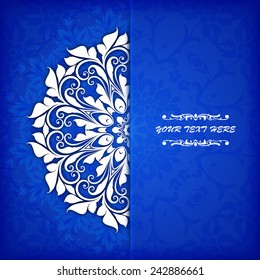 Abstract vector circle floral ornamental border. Vector ornamental border frame. Can be used for banner, web design, wedding cards and others
