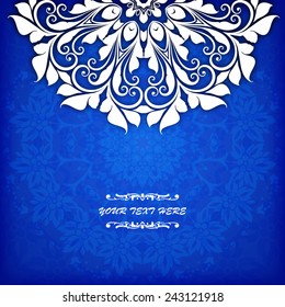 Abstract vector circle floral ornamental border. Vector ornamental border frame. Can be used for banner, web design, wedding cards and others