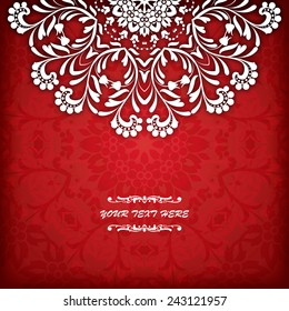 Abstract vector circle floral ornamental border. Vector ornamental border frame. Can be used for banner, web design, wedding cards and others