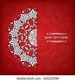 Borde ornamental floral del círculo vector abstracto. Marco de borde ornamental vectorial. Se puede usar para banner, diseño web, tarjetas de boda y otros