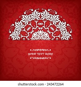 Borde ornamental floral del círculo vector abstracto. Marco de borde ornamental vectorial. Se puede usar para banner, diseño web, tarjetas de boda y otros