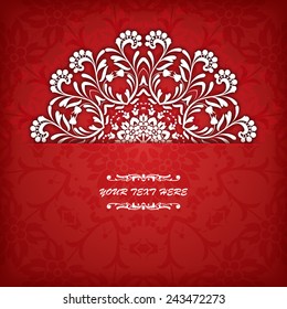 Borde ornamental floral del círculo vector abstracto. Marco de borde ornamental vectorial. Se puede usar para banner, diseño web, tarjetas de boda y otros