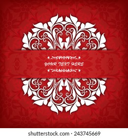 Abstract vector circle floral ornamental border. Vector ornamental border frame. Can be used for banner, web design, wedding cards and others