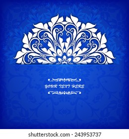 Borde ornamental floral del círculo vector abstracto. Marco de borde ornamental vectorial. Se puede usar para banner, diseño web, tarjetas de boda y otros
