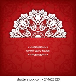 Borde ornamental floral del círculo vector abstracto. Marco de borde ornamental vectorial. Se puede usar para banner, diseño web, tarjetas de boda y otros
