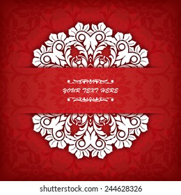 Abstract vector circle floral ornamental border. Vector ornamental border frame. Can be used for banner, web design, wedding cards and others