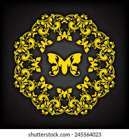 Abstrakter Vektorkreis Blumenzierrahmen. Vektorgrafik-Zierrahmen Kann für Banner, Web-Design, Hochzeitskarten und andere verwendet werden