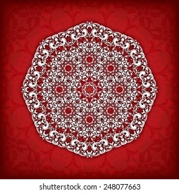 Abstrakter Vektorkreis Blumenzierrahmen. Vektorgrafik-Zierrahmen Kann für Banner, Web-Design, Hochzeitskarten und andere verwendet werden