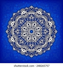 Abstract vector circle floral ornamental border. Vector ornamental border frame. Can be used for banner, web design, wedding cards and others