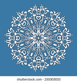 Abstract vector circle floral ornamental border. Vector ornamental border frame. Can be used for banner, web design, wedding cards and others