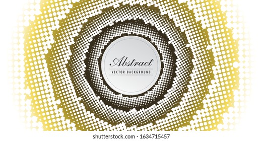 Abstract vector circle frame halftone dots background