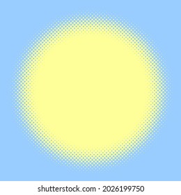 Abstract vector circle frame halftone dots logo emblem design element. Halftone effect vector template for your design.