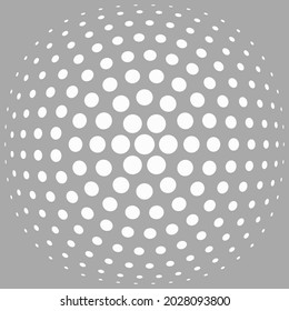 Abstract vector circle frame halftone dots logo emblem design element. Halftone effect vector template for your design.