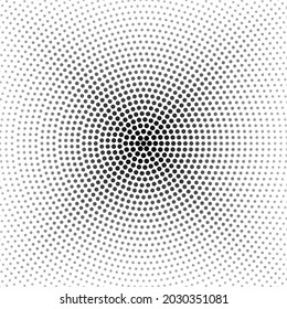Abstract vector circle frame halftone dots logo emblem design element. Halftone effect vector template for your design.