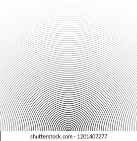 Abstract vector circle halftone black background. Gradient retro line pattern design. Monochrome graphic.