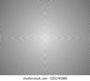 Abstract vector circle halftone black background. Gradient retro line pattern design. Monochrome graphic.
