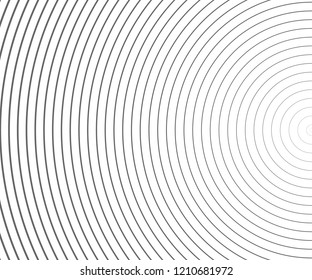 Abstract vector circle halftone black background. Gradient retro line pattern design. Monochrome graphic.