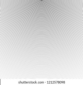 Abstract vector circle halftone black background. Gradient retro line pattern design. Monochrome graphic.